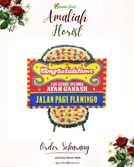 Sewa Papan Bunga Biga